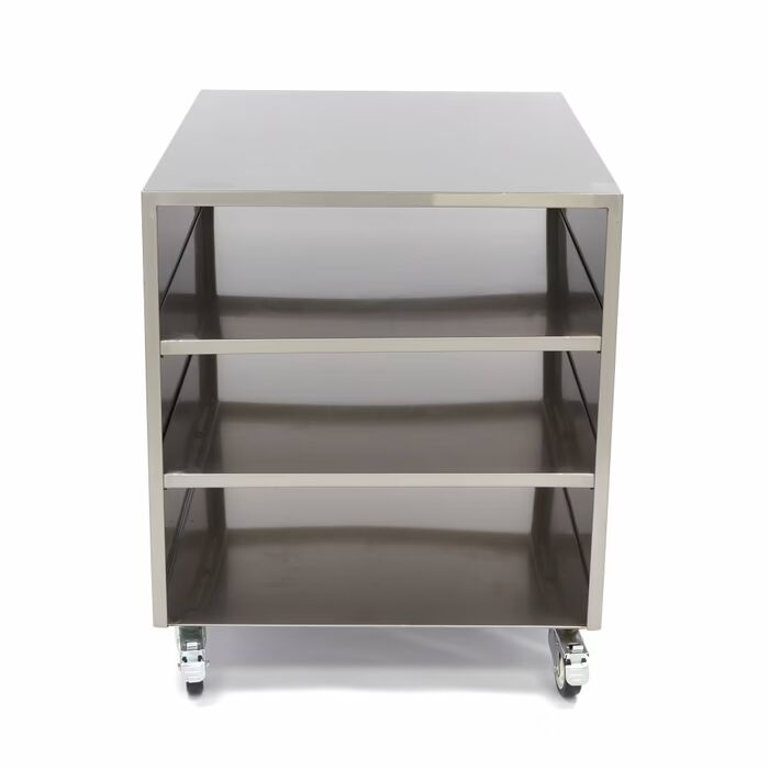 Table de machine en acier inoxydable - 60 x 60 cm - capacité de charge de 120 kg - sur roues