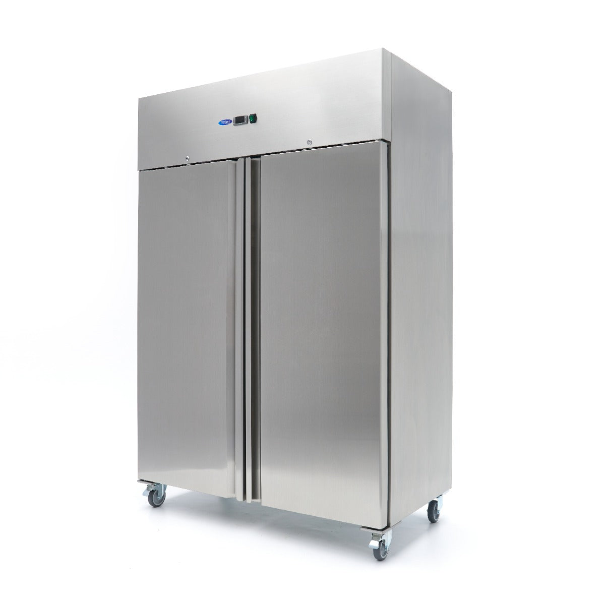 Réfrigérateur - 800 L - 6 étagères réglables - acier inoxydable - sur roulettes