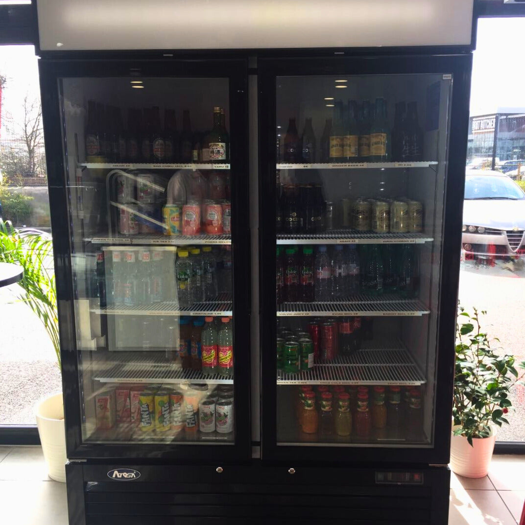 Armoire à Boissons Positive 2 Portes Vitrées - Gamme Américaine