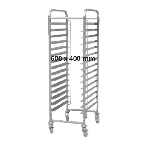 Chariot à échelles inox - GN1/1 ou 600x400 - sur rouelettes