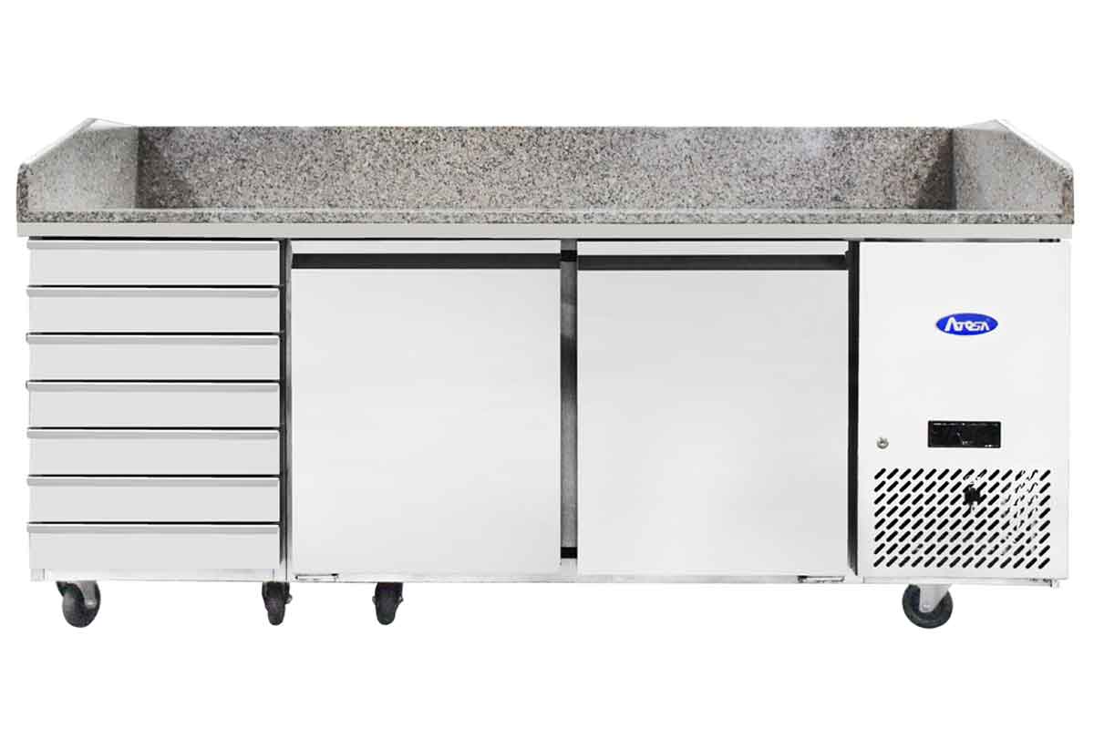 Table a pizzas 2 portes + 7 tiroirs 600x400