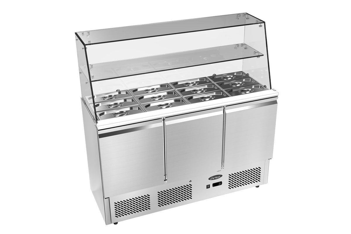 Saladette pare-haleine droit 3 portes