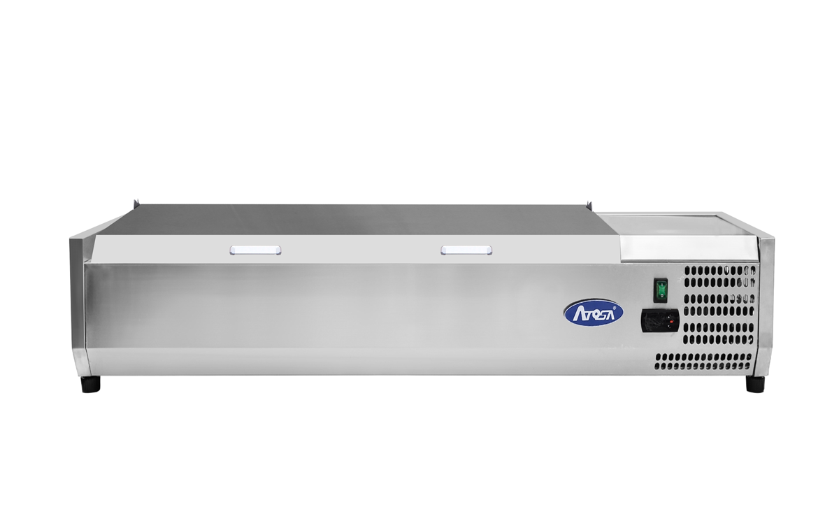 Présentoir à ingrédients réfrigéré 1500/380 couvercle inox Atosa