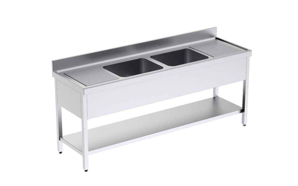 Bâti Avec Plonge 2000×600 Et Étagère - Distform FB0E6200