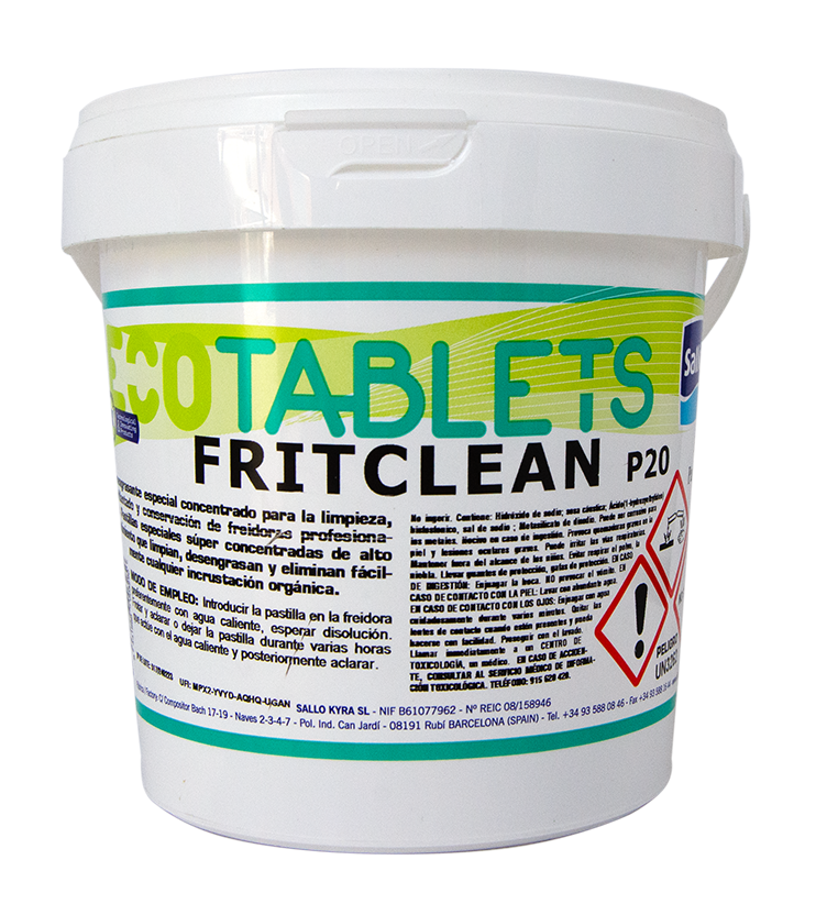 Fritclean P20 Salló - tablettes dégraissantes friteuse professionnelle