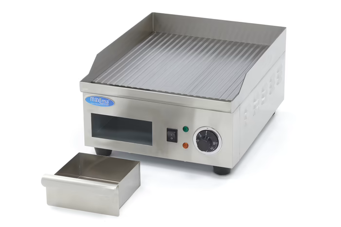 Plancha - rainuré - 36 cm - incl plateau d'égouttement