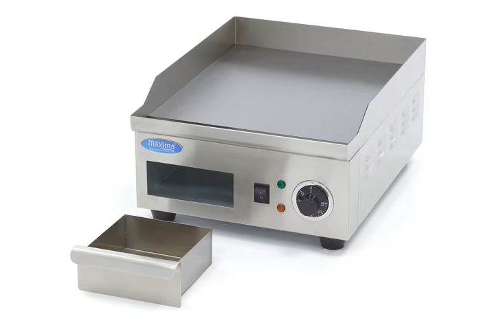 Plancha - lisse - 36 cm - incl plateau d'égouttement