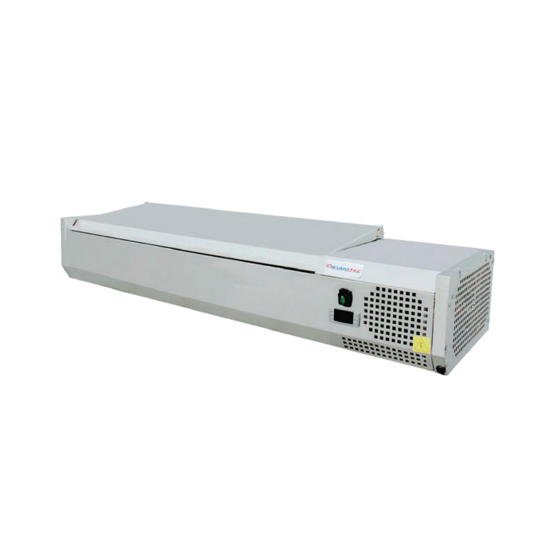 Kit réfrigéré avec capot en inox pour table à pizza Eurotec