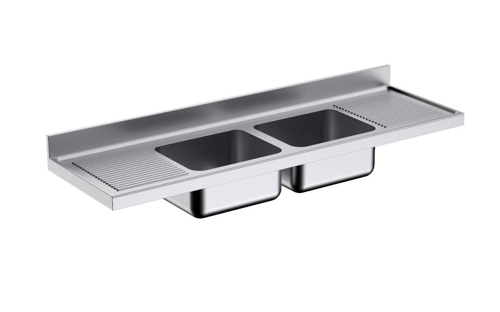 Plonge 2000×600 2C/2E 500×400×250 - Distform L2065420