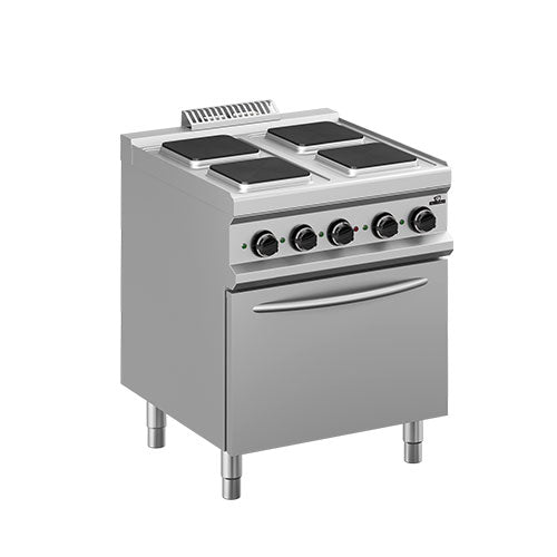 Réchaud électrique 4 Plaques Carrées sur Four élec. statique - Gamme 700