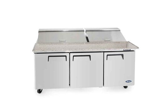 Meuble Saladette - 3 Portes - Gamme Américaine - 18 Bacs GN 1/6