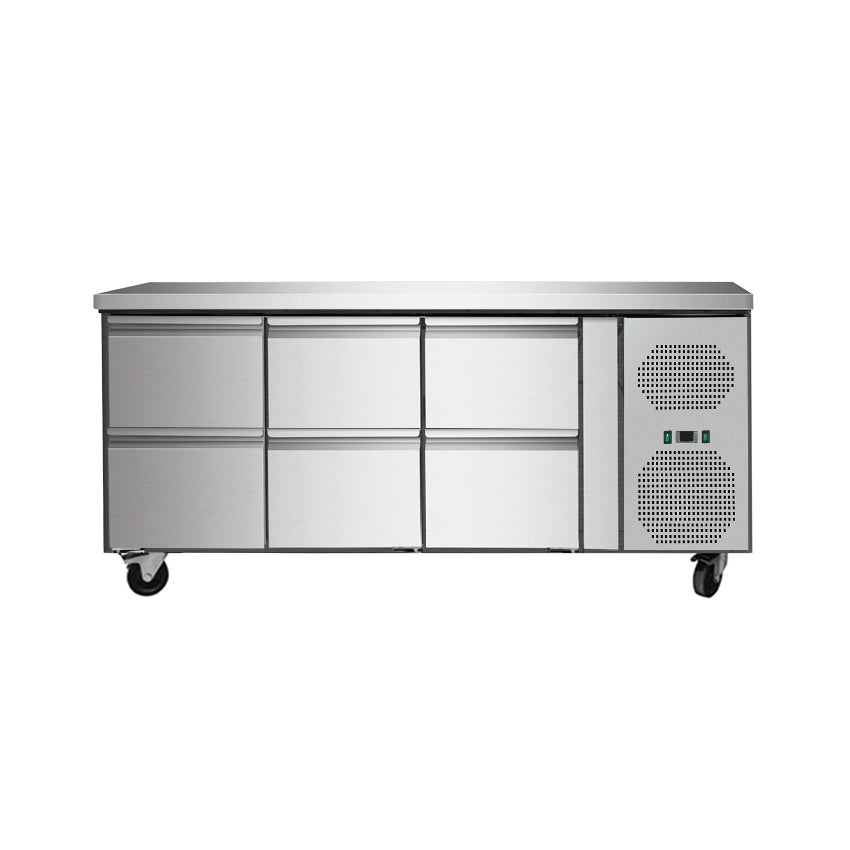 THP3100TN6D - Meuble réfrigérée Positive 6 tiroirs , 1795x700x 860 mm