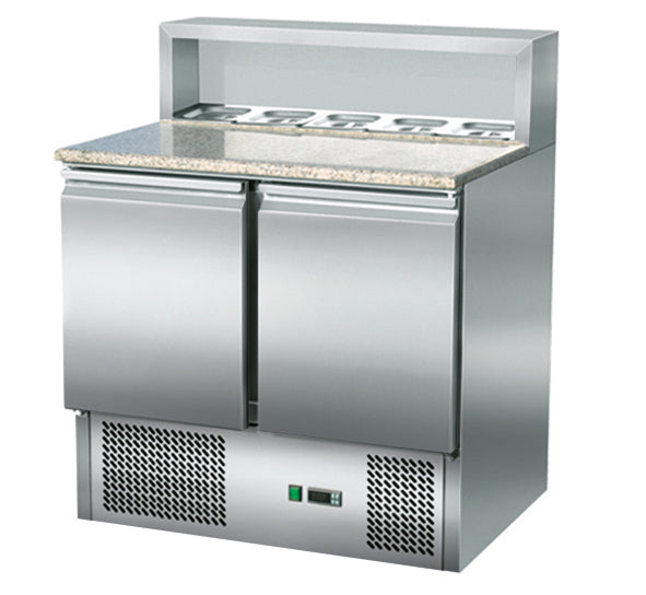 THPS900 - Saladette réfrigérée 2 portes , 900 x 700 x 1080 mm