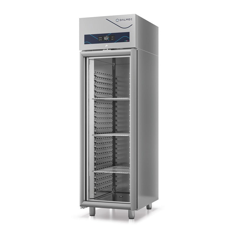 Armoire réfrigérée négative emboutie avec groupe logé - 700 L - 1 Porte vitrée - Dalmec