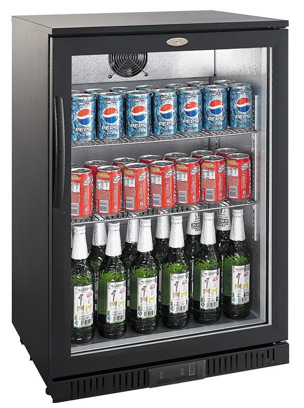 Arrière Bar Réfrigérée Noir Compact 1 Porte