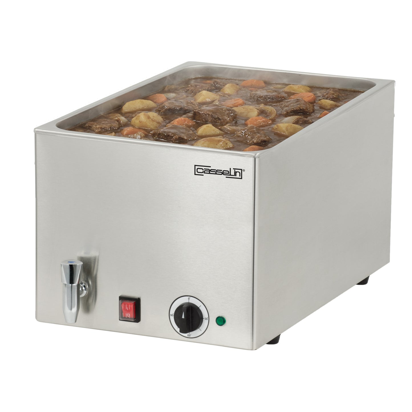 Bain-marie avec robinet de vidange GN 1/1 - 200 mm - Casselin