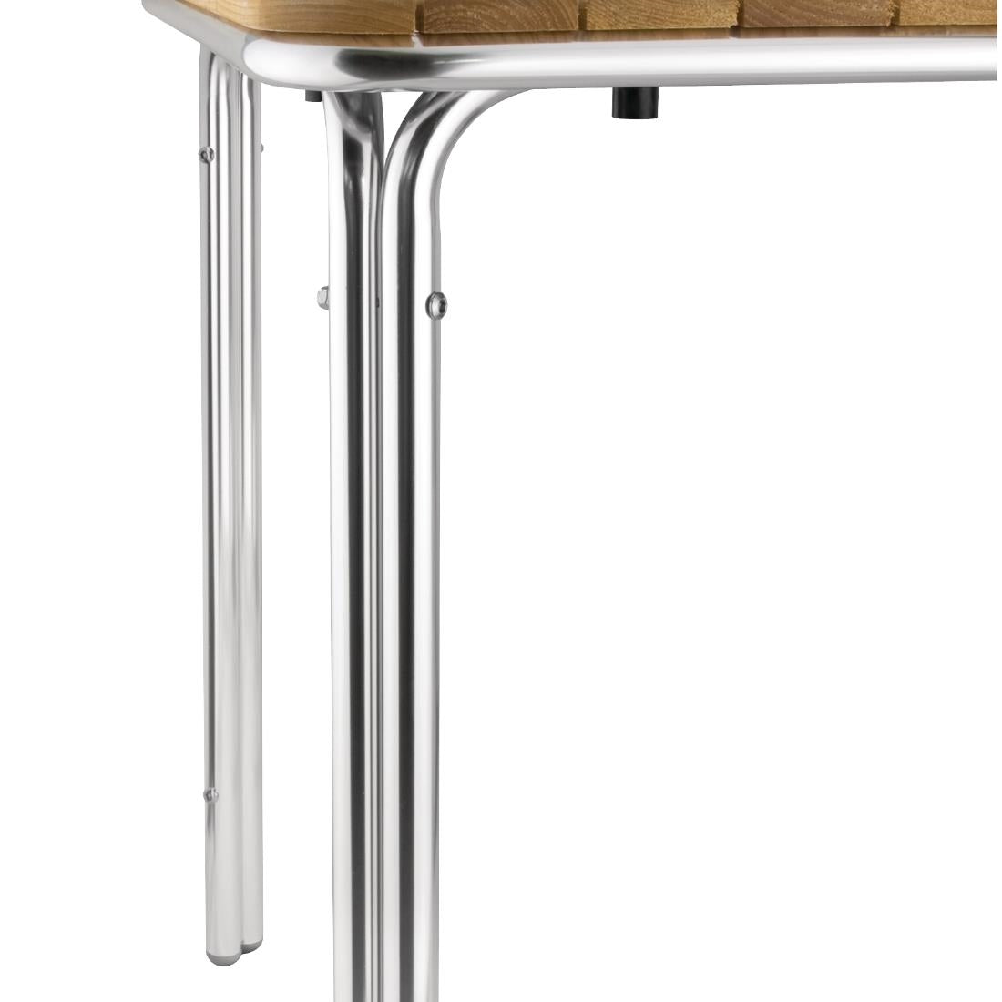 Table carrée en frêne et aluminium Bolero 700mm - Bolero - GL982
