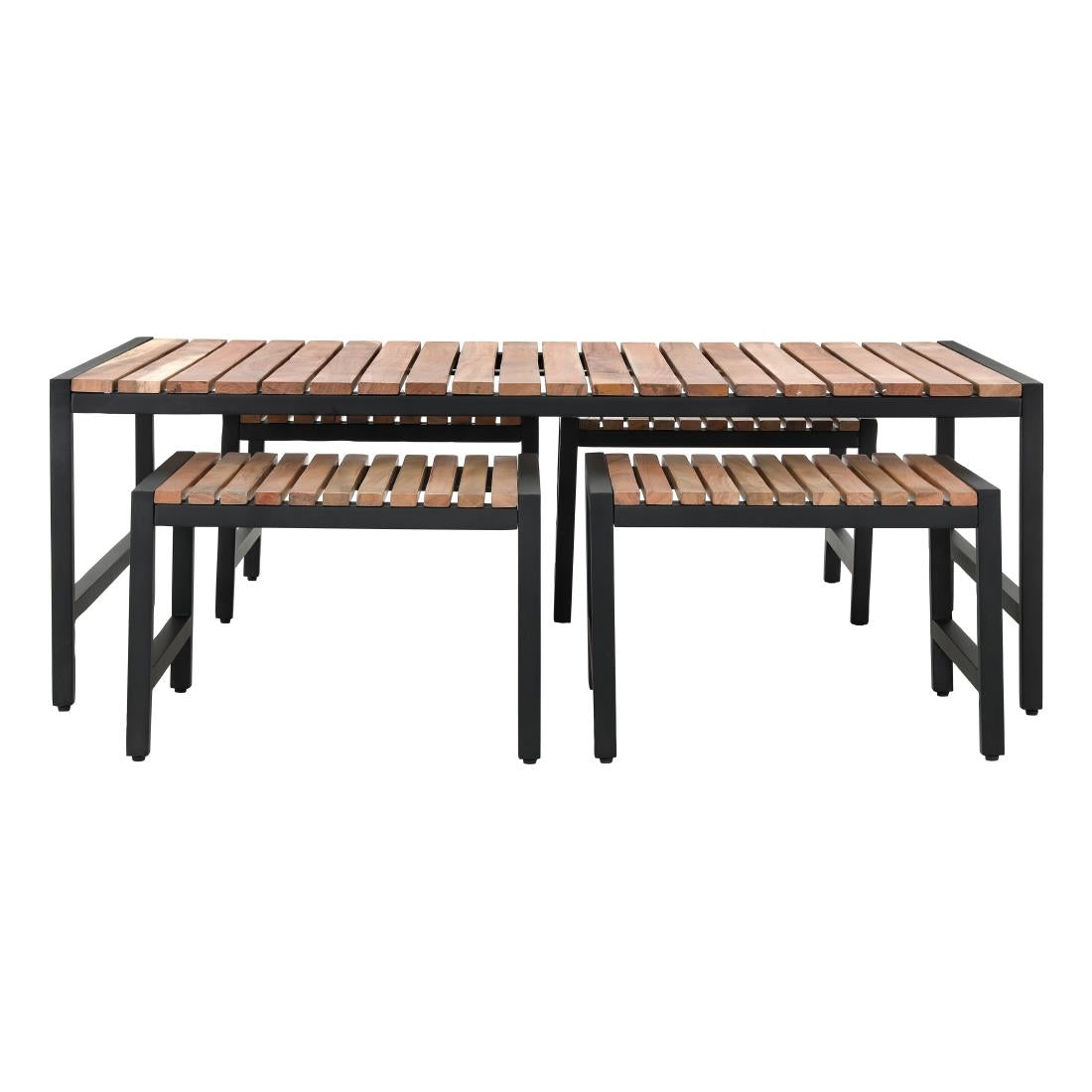 Table basse en acier et acacia Bolero 1 200x800mm - Bolero - DK903