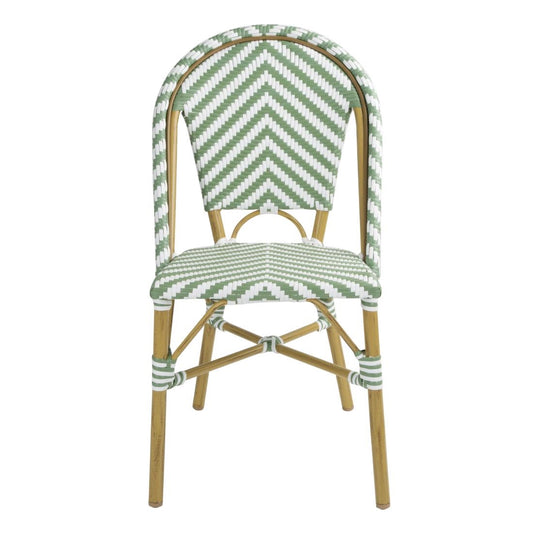 Chaises style parisien en polyrotin PE Bolero vert clair (lot de 2) - Bolero - FU535