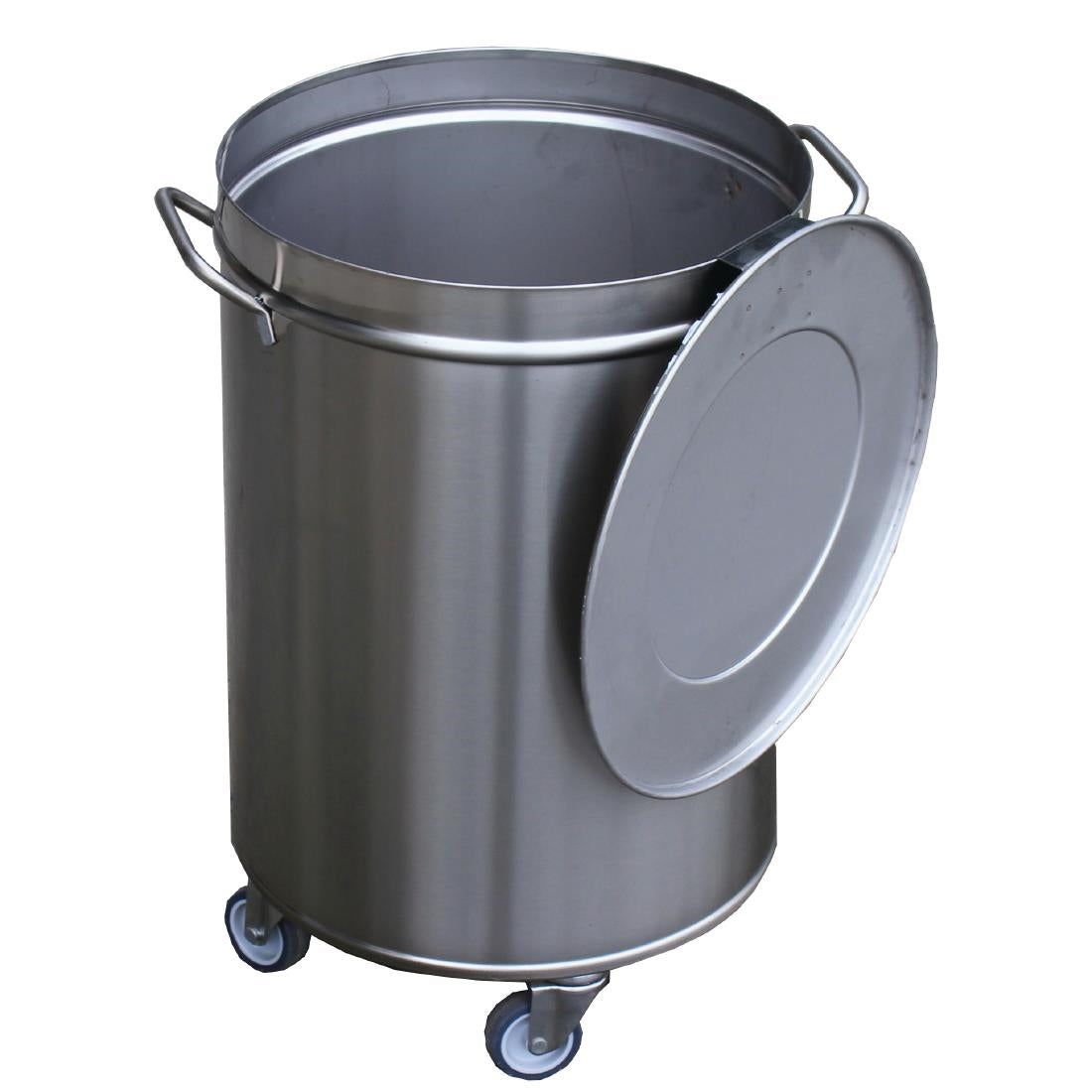 Poubelle inox avec roues et couvercle Gastro M 50L - Gastro M - GN145