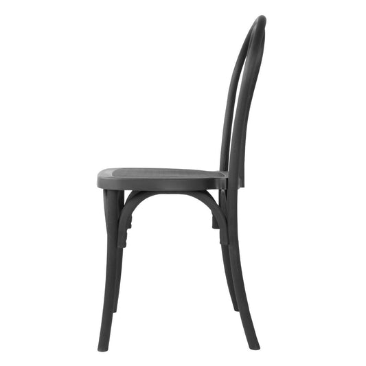 Chaises en résine style bois courbé Bolero Soho noires (lot de 4) - Bolero - HW286