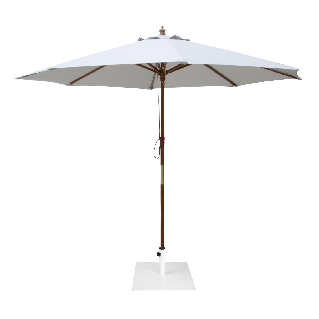 Pied de parasol plat en métal Bolero blanc 18kg - Bolero - FU510