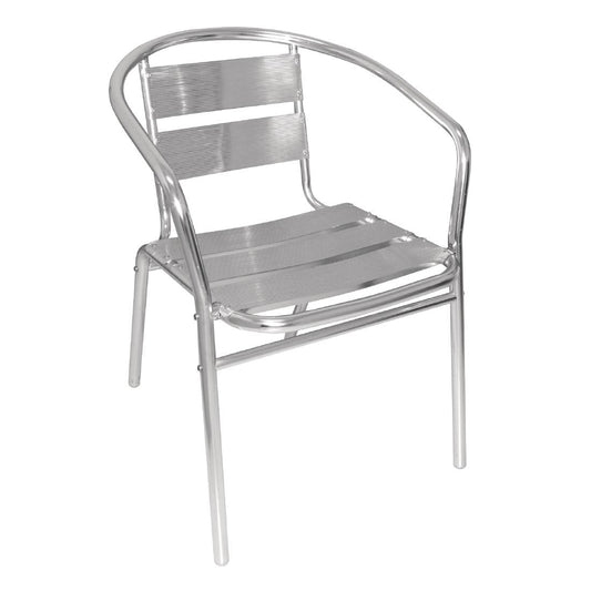 Fauteuils empilables en aluminium Bolero (lot de 4) - Bolero - U419