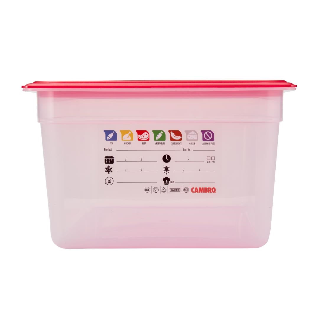 Bac en polypropylène Cambro Safetrak IML GN 1/1 200mm - Cambro - JN503