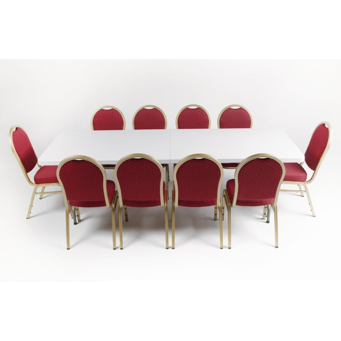 Table pliable au centre Bolero blanche 2430mm - Bolero - CF375