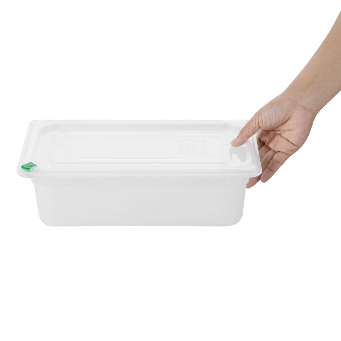 Bacs PP Hygiplas Click GN 1/3 avec couvercles et 7 clips de couleur 100mm 3,6L (lot de 4) - Hygiplas - FZ092