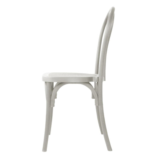 Chaises en résine style bois courbé Bolero Soho blanches (lot de 4) - Bolero - HW288