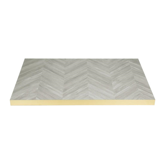 Plateau de table rectangulaire Bolero Chevron 1 100 mm x 700 mm - Bolero - FU513