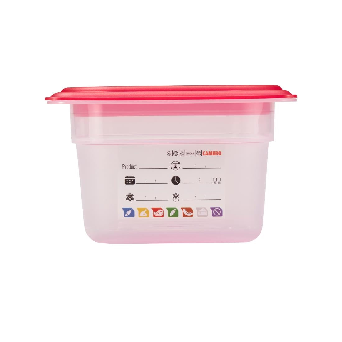 Bac en polypropylène Cambro Safetrak IML GN 1/4 100mm - Cambro - JN513