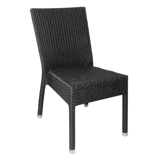 Chaises en rotin PE Bolero anthracite (Lot de 4) - Bolero - CF159