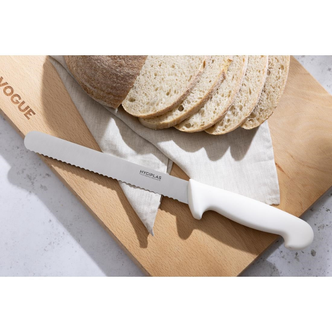 Couteau à pain Hygiplas blanc 203mm - Hygiplas - C882