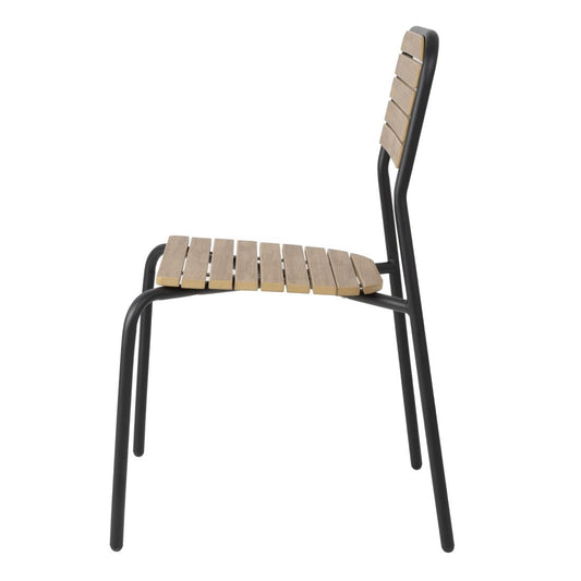 Chaises d'extérieur effet bois Bolero Santorini (lot de 4) - Bolero - FU537