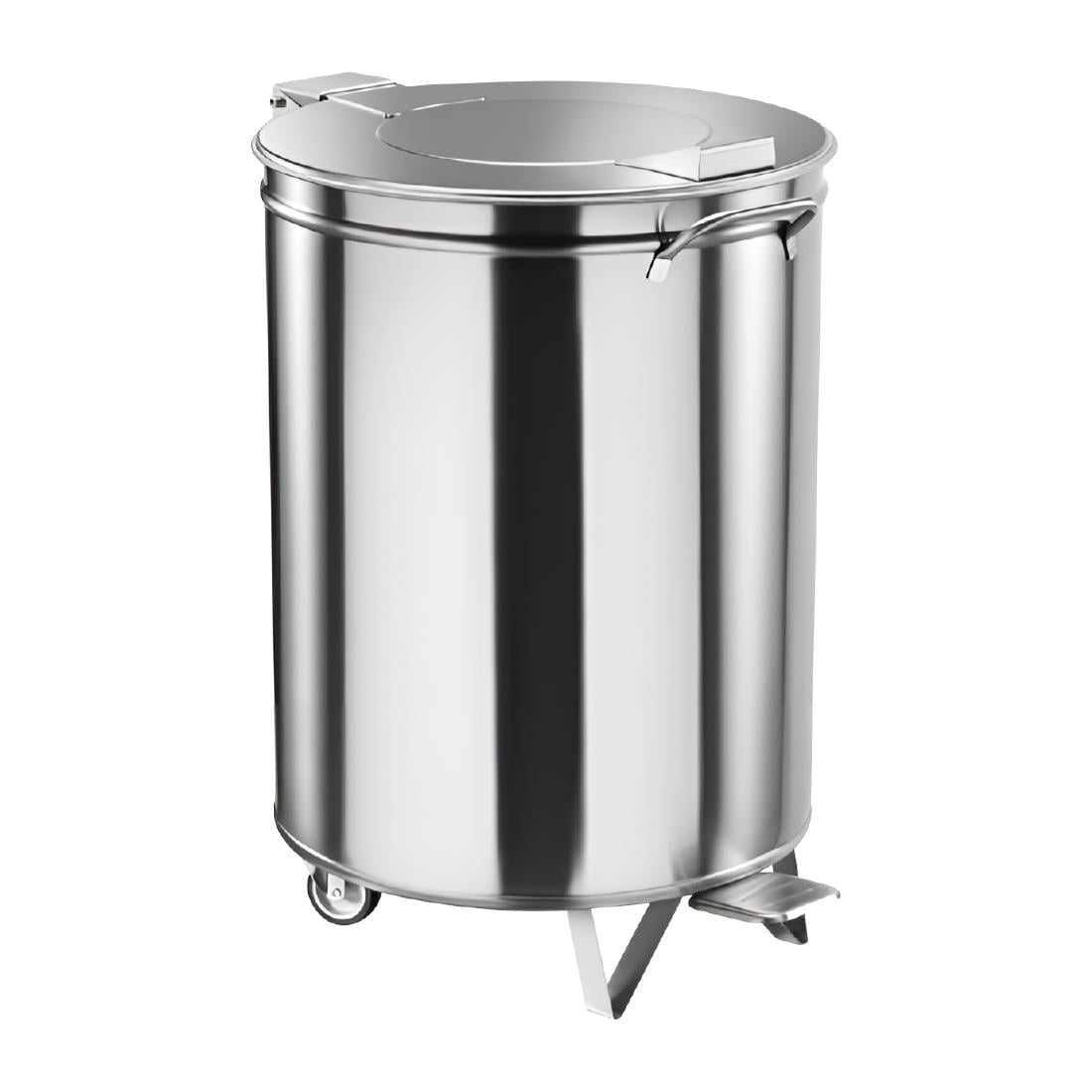 Poubelle à pédale et roulettes en acier inoxydable Gastro M 50 L - Gastro M - HZ720
