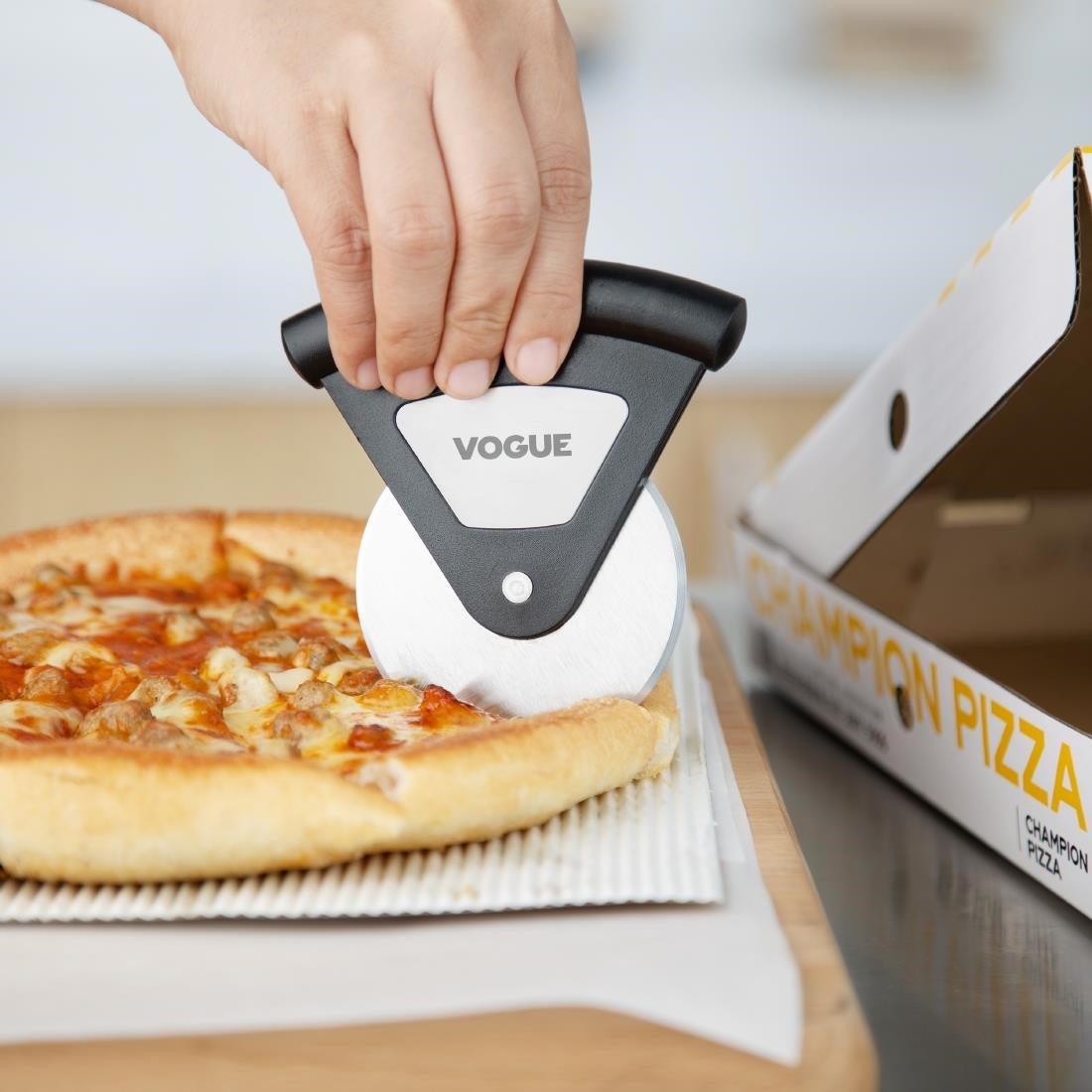 Roulette à pizza en inox Vogue noir - Vogue - JA897
