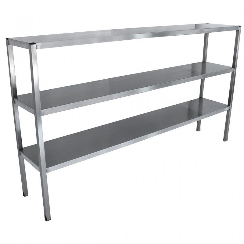Etagère du chef à poser en inox - 3 niveaux - Profondeur 400 mm - Longueur 1400 mm - Nosem