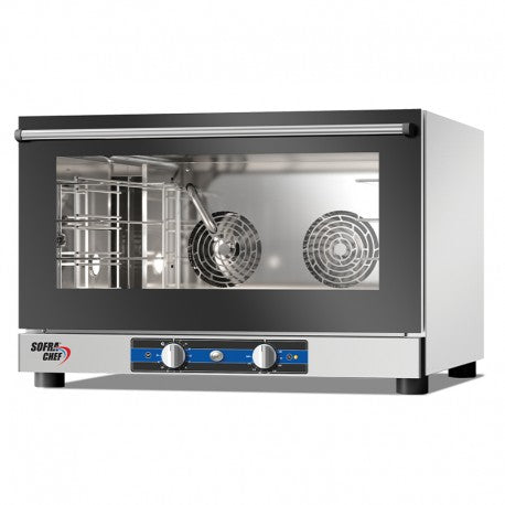 Four à convection avec humidificateur - Commandes mécaniques - 4 niveaux 600 x 400 et GN 1/1 - 400 V - Gamme SOFRACHEF - FSC4M
