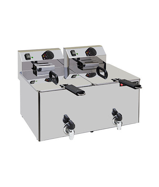 Friteuse à poser - 1 cuve ou 2 cuves de 7 Litres - Electrique - Vidange en facade