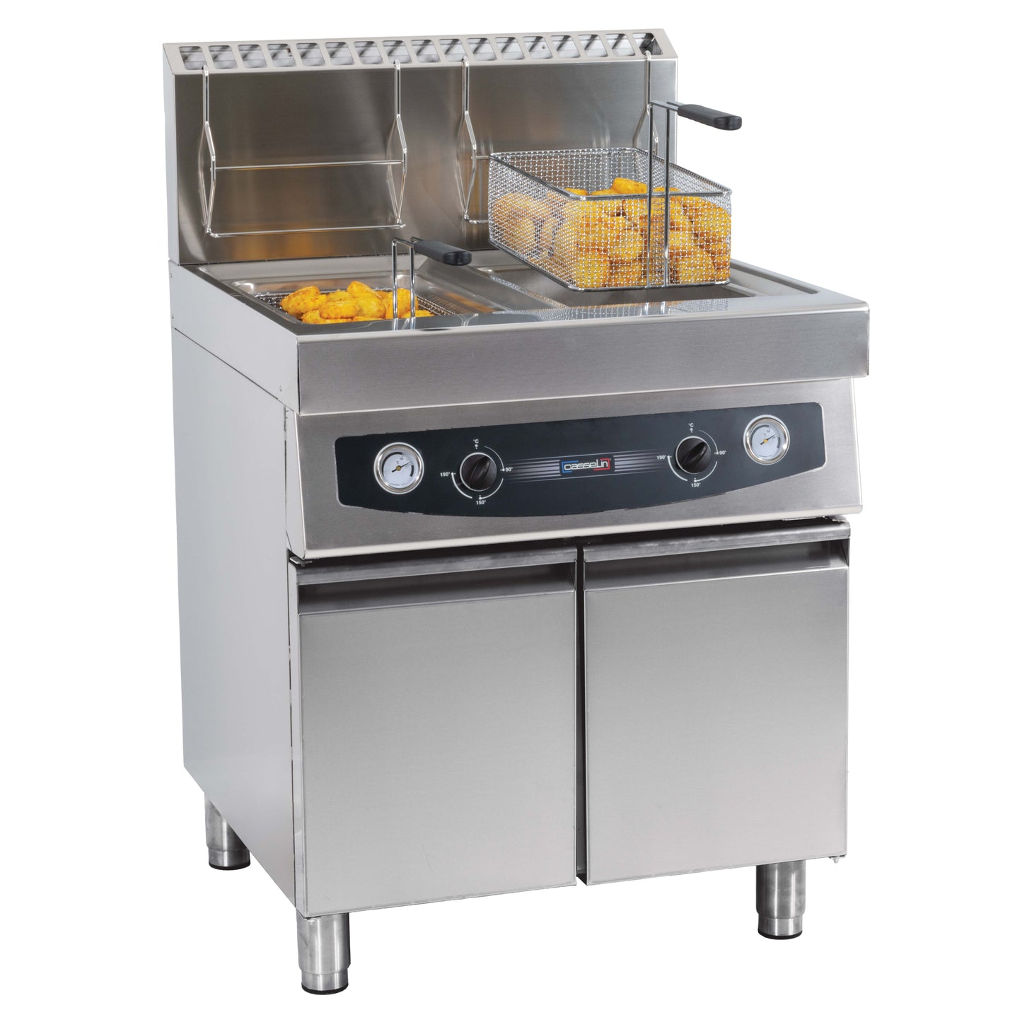 Friteuse gaz avec soubassement 2 x 17 litres