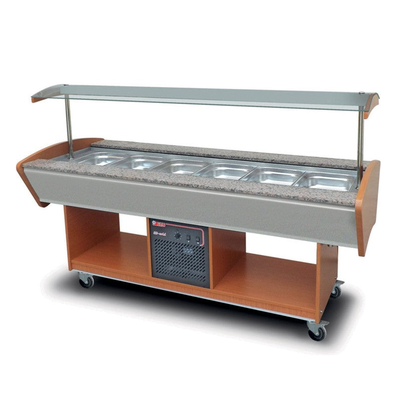 Buffet réfrigéré central - 6 bacs GN1/1 - Furnotel