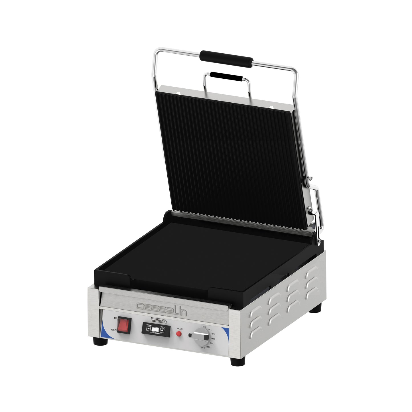 Grill Panini XL Premium Rainurée - Lisse avec minuteur