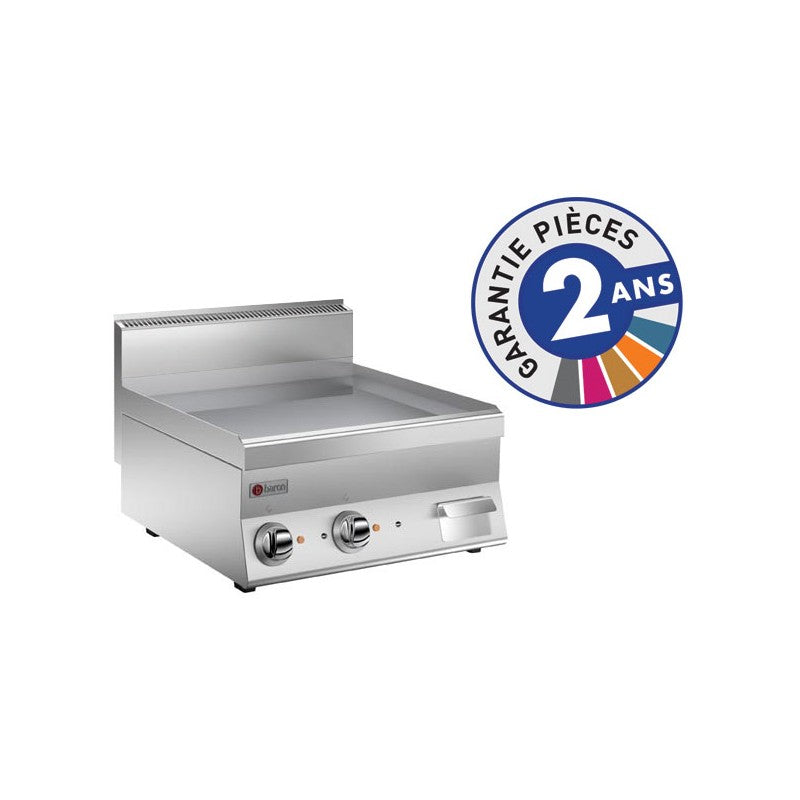 Grillade électrique - Plaque lisse chromée - 33 dm² - Gamme 650 - Baron