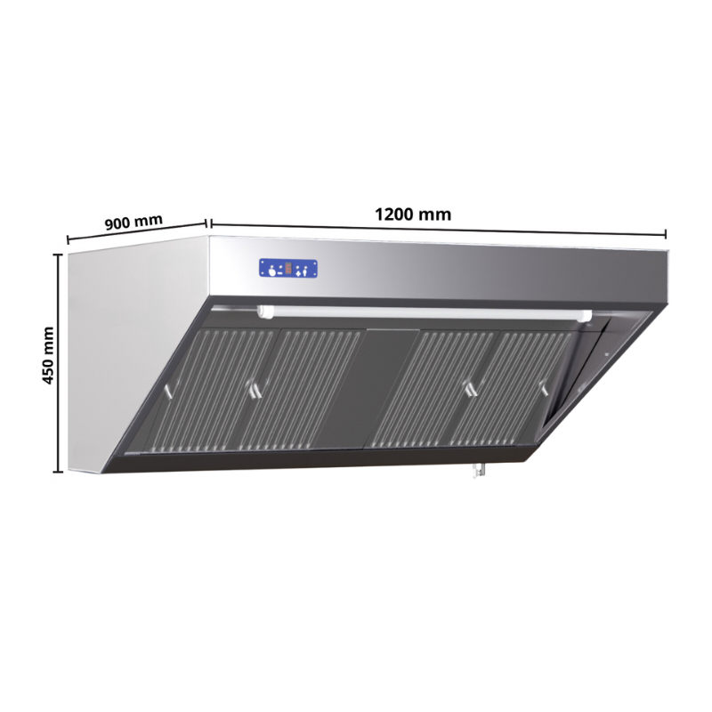 Hotte Snack Complète 900 - Longueur 1200 - Avec Moteur, Led et Variateur - vue 7