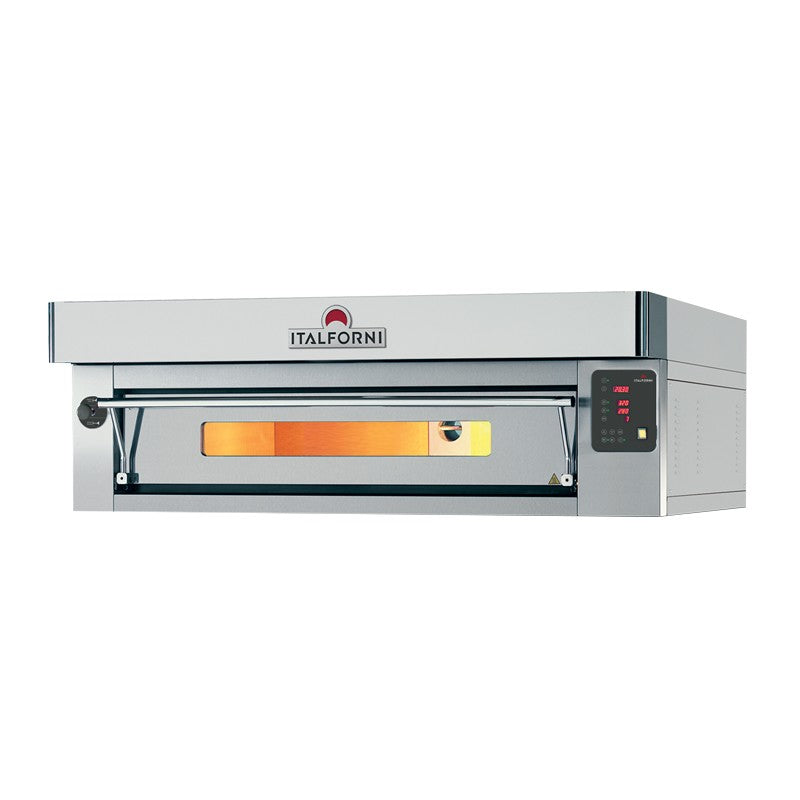 Four à pizza inox - Gamme EURO - 1 chambre - 12 pizzas - Commandes digitales - Italforni