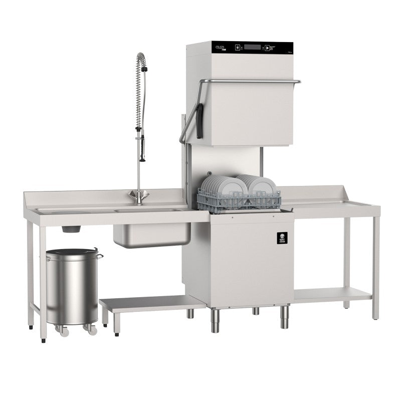 Lave-vaisselle à capot - TOPTECH - Panier 500 x 500 mm avec adoucisseur en continu et levage auto - Hauteur 1590 mm