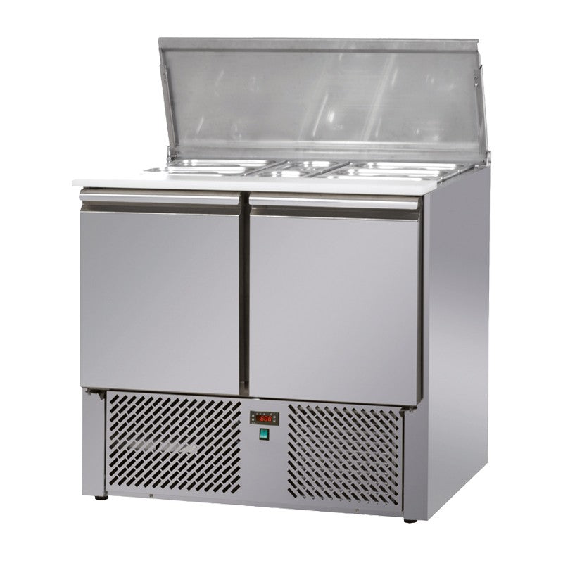 Mini saladette positive +4/+6°C GN 1/1 - 2 portes - Prof. 700 mm - Nosem