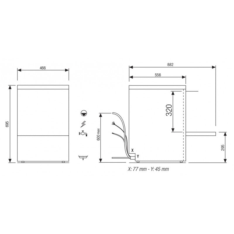 PACK TOUT EN 1 - Lave-verres 400 X 400 avec osmoseur - Colged